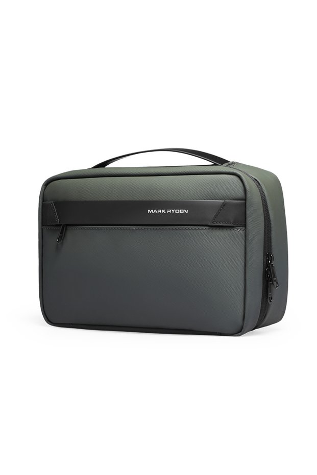 Olive Green Travel Toiletry Bag Men's Business Trip Gods Dry Wet Separation Fitness Bath Bag Waterpr