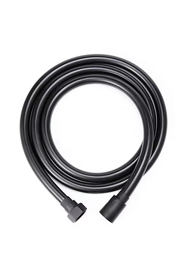 Black PVC Flexible Shower Hose, Extended Bathroom Shower Hose Extension Tube, Water Hose, Bathroom A