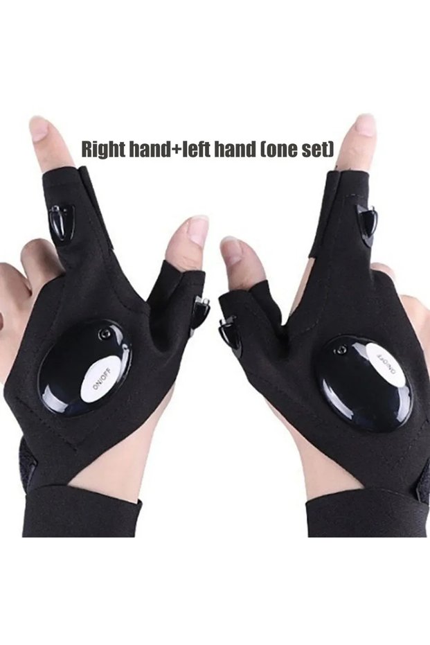 YJ17-AB For Light Fingers Mittens Apparel Fishing Equipment Accessories Glove With Led Fingerless Cy