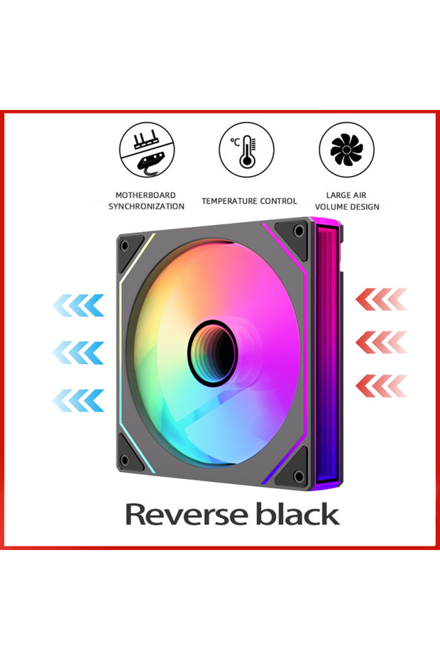 A-RGB As show Reverse black TEUCER Prism4 Fan 140MM 5V 3PIN ARGB 12V 4PIN PWM 1500RPM High performan