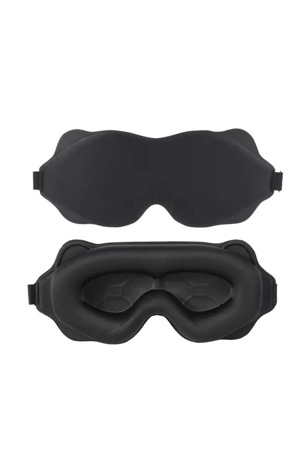 Black 6D Sleep Mask Blockout Light Blindfold Sleeping Aid Eye Mask Soft Memory Foam Face Mask Eyesha