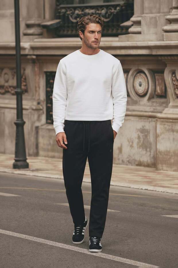Elastic Waist Pocket Zippered Sweatpants