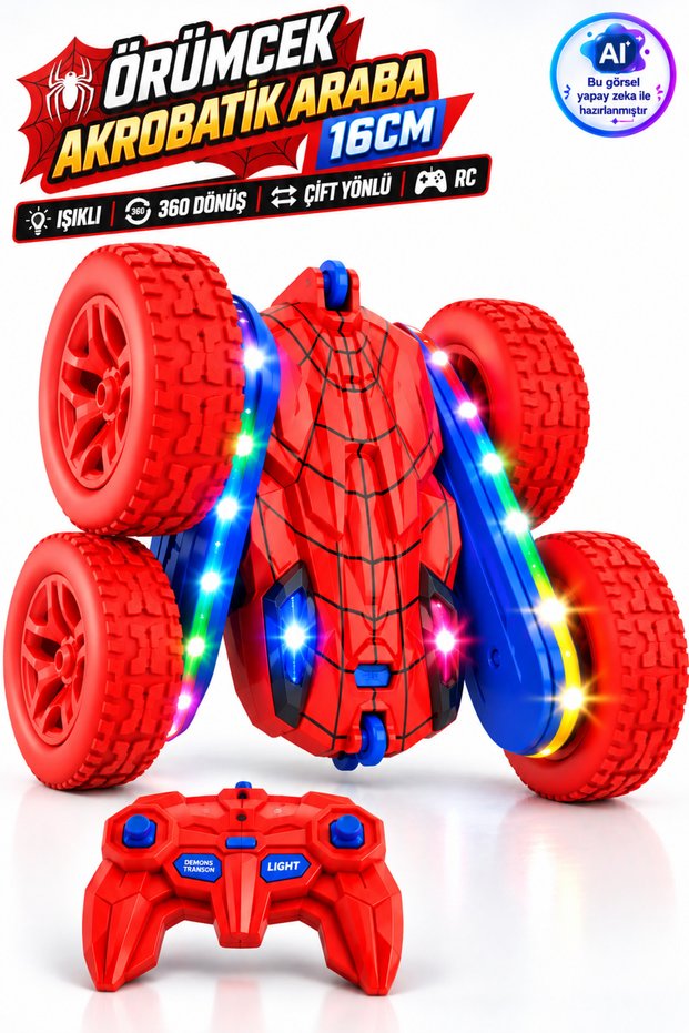 Full Function 2.4 Dual-Way Color Acrobat Car with Remote Control 16cm Acrobatic Car