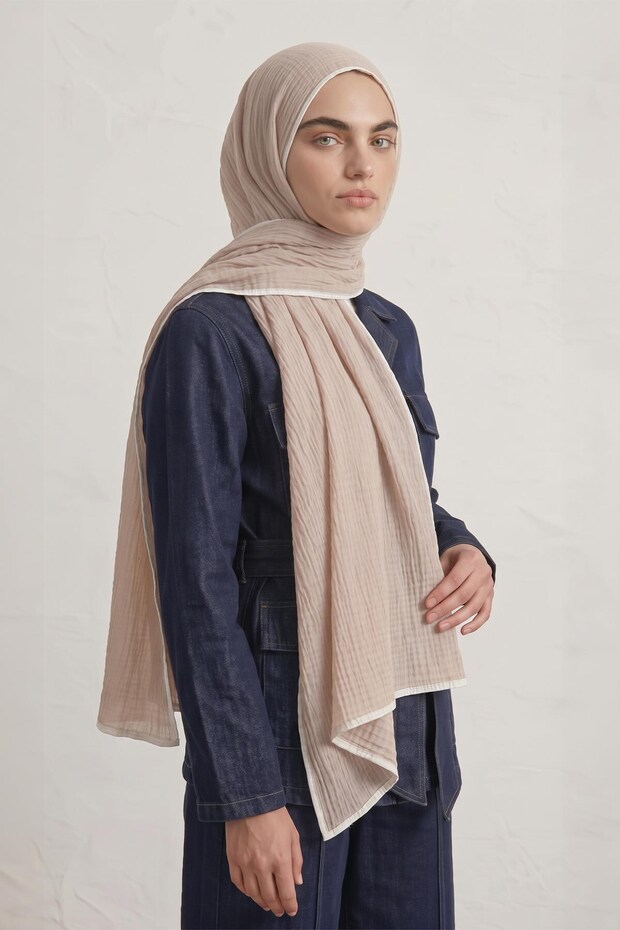 Basic Muslin Shawl Beige