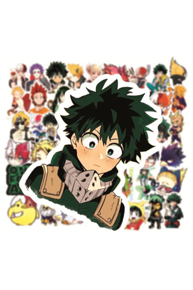 Bandai 50PCS 10/30/50pcs My Hero Academia Anime Graffiti Stickers Classic Japanese Manga Sticker Ska