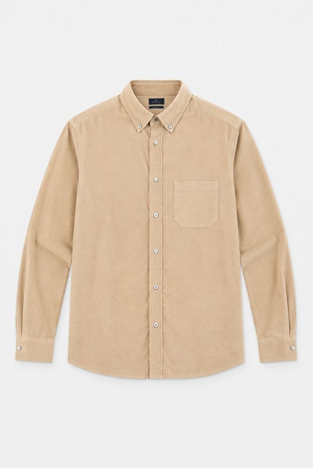 Croxtons Beige 100% Cotton Shirt