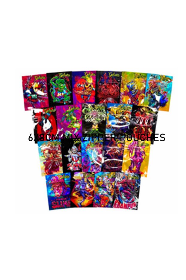 50pcs style2 50Pcs Small Flat Closed Plastics Bag Spice Herb Zipper Pouch Candy Coffee Powder Storag