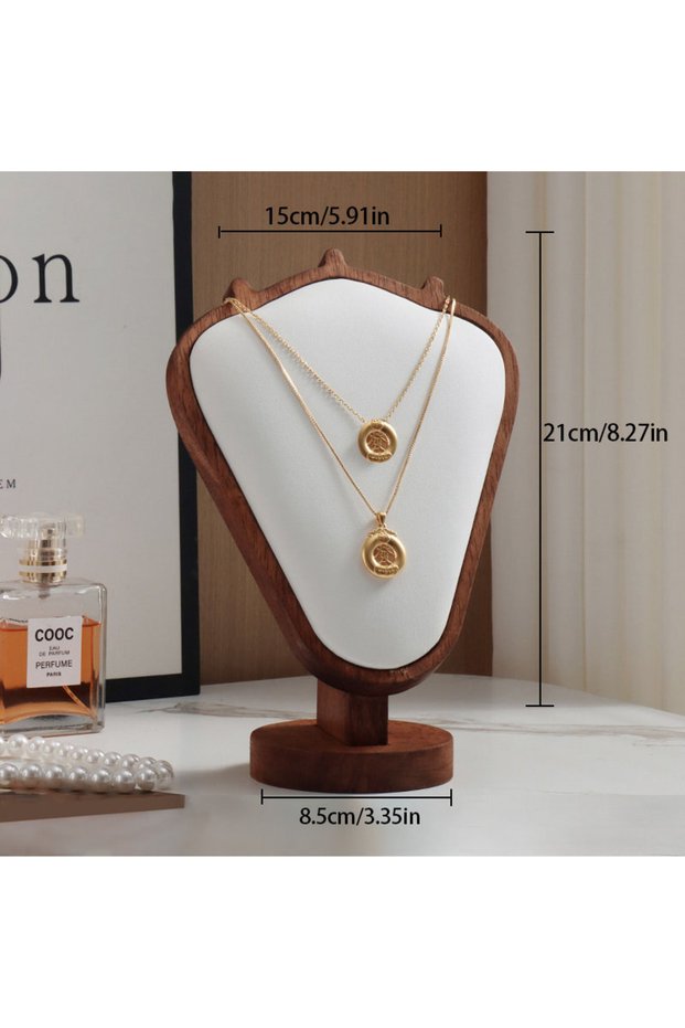 WHITE Wood Jewelry Necklace Jewelry Display Frame High-Grade Impression Model Counter Window Display