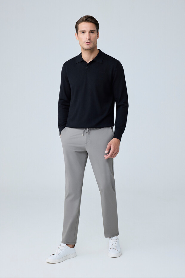 Men's Premium Polyamide Fabric Comfort Fit Jogger Mink Trousers - 252Dngr