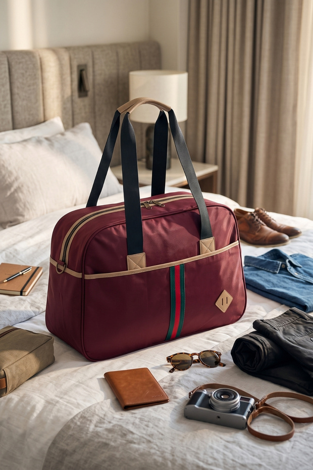 GK24E Hand Luggage Suitcase Travel Holiday Bag CLARET RED