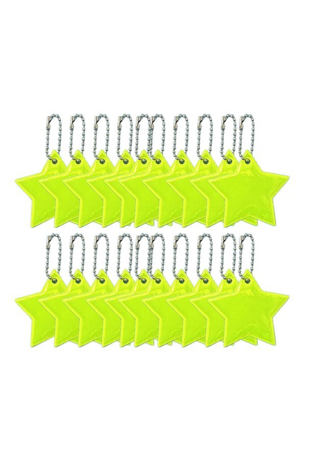 20PCS Green 20/40PCS Five-pointed Star Outdoor Sports Key Chain, Suitable for Bag Luggage Box Pendan