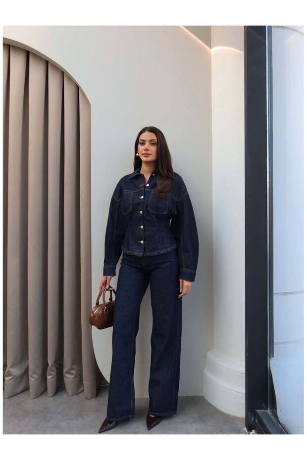Waist-Tied Denim Jacket Set