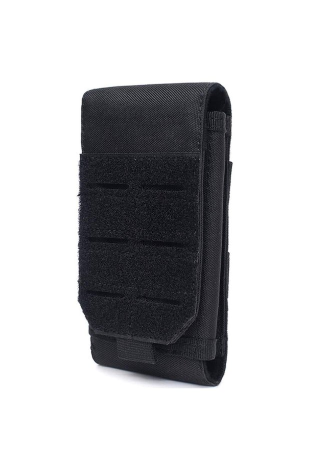 Black Outdoor Tactical Molle Waist Bag 1000D Oxford Black Storage Fanny Pack for Hunting Backpack Ta