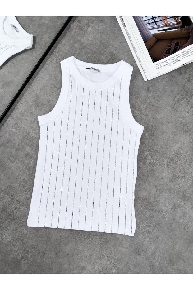 White Diamond Striped Athlete