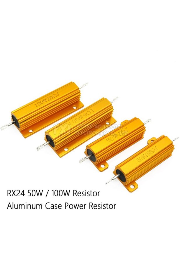 100W-3.3R 50W 100W Aluminum Power Metal Shell Case Wirewound Resistor 0.01R ~ 100K 1 6 8 10 20 200 5