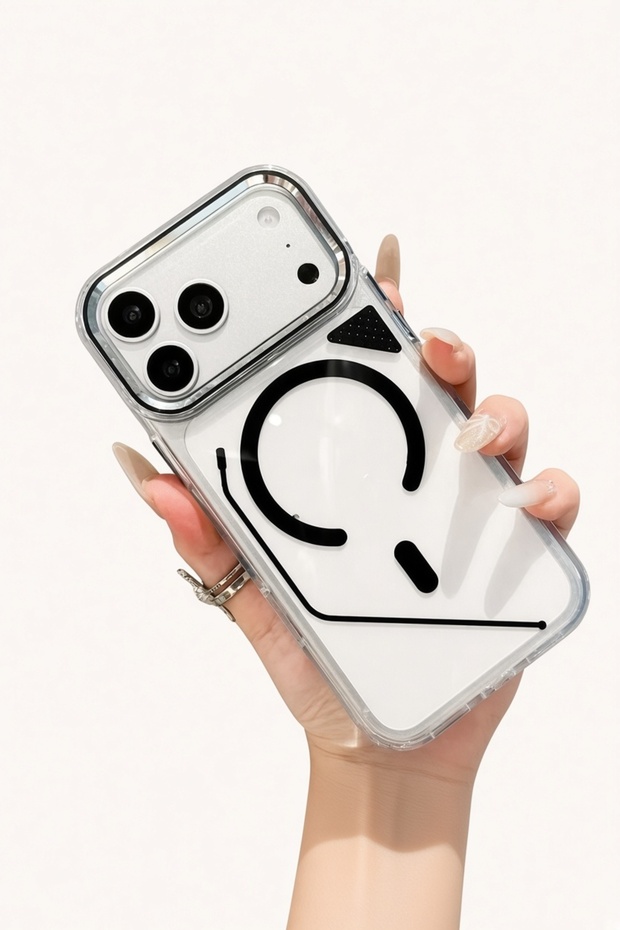 iPhone 18 Pro Max Compatible Line Magsafe Transparent Case - Camera Protected, Yellowing Resistant