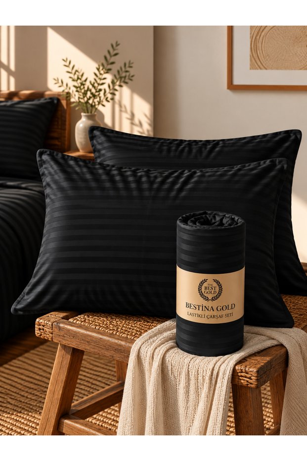 Cotton Satin Fitted Sheet Set