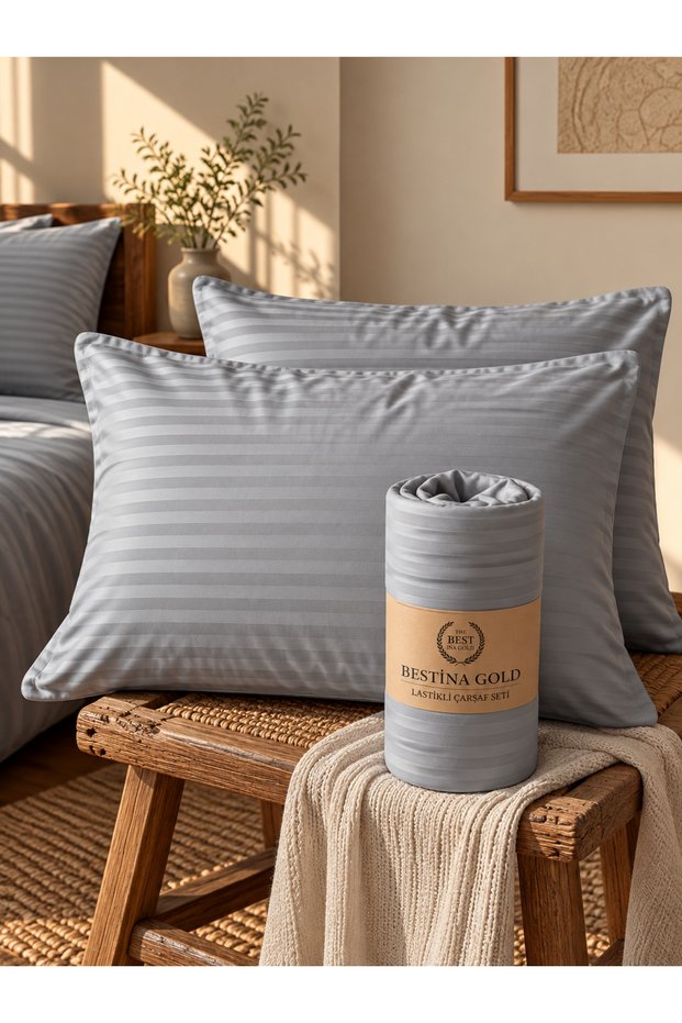 Cotton Satin Fitted Sheet Set