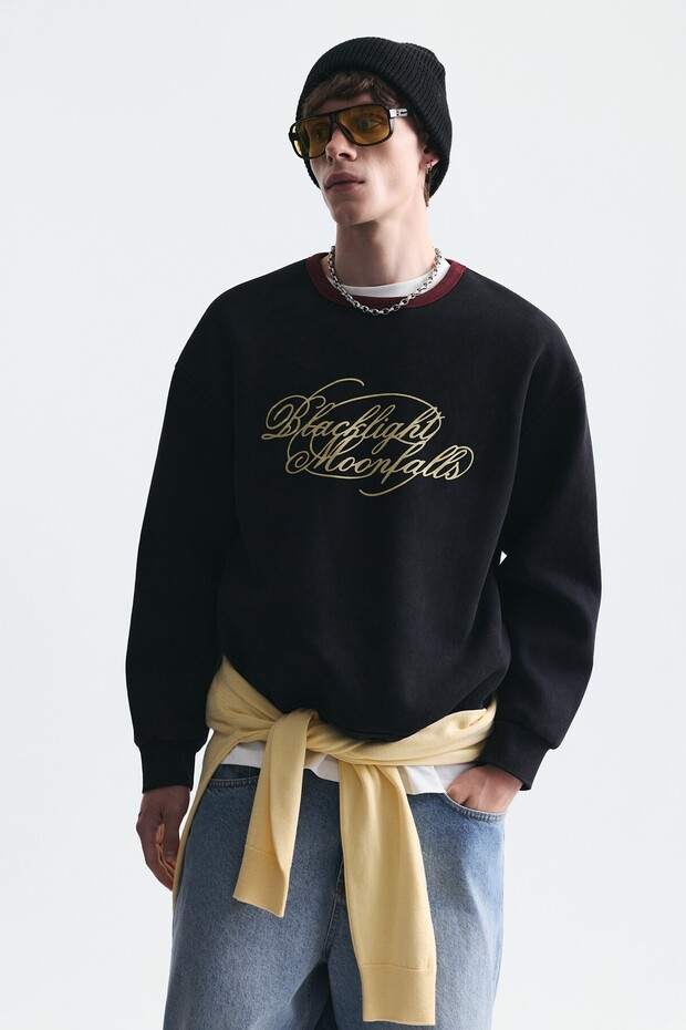 Boxy Fit Printed Sweatshirt