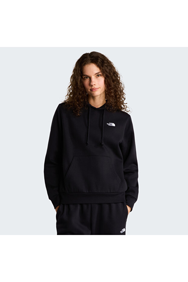 W Evolutıon Simple Dome Regular Hoodie Unisex Black Sweatshirt