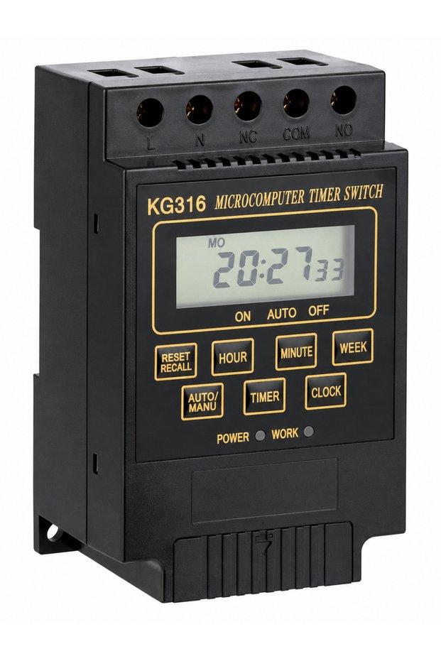 مفتاح توقيت رقمي بالكمبيوتر المصغر KG316 مع شاشة LCD للتحكم التلقائي بالمؤقت