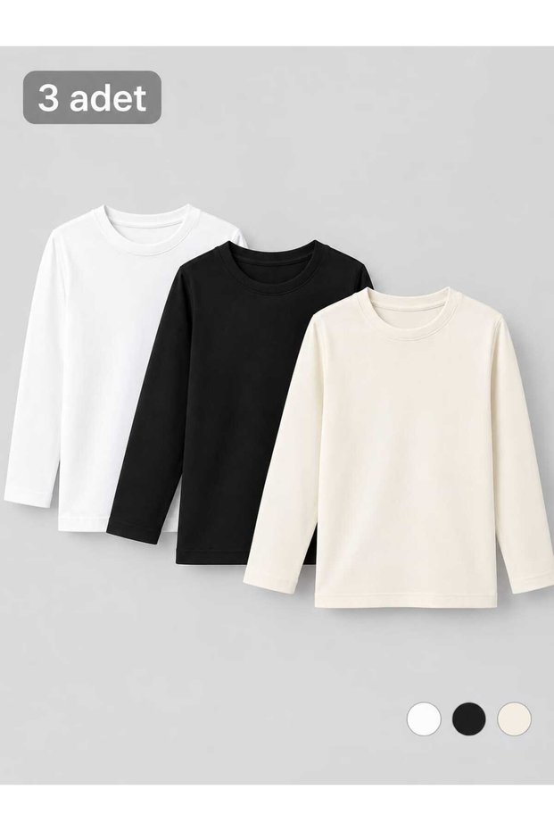 3-Pack Long-Sleeved Children's Sweatshirts