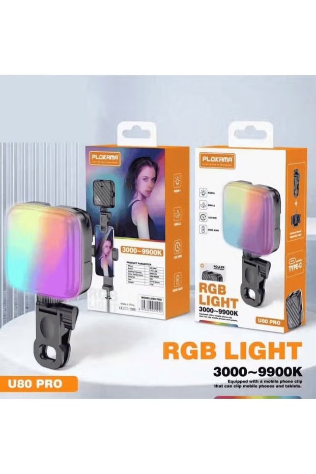 Plokama U80 Pro Portable RGB LED Light Photography Lamp Video Light