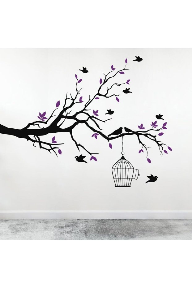Home Decoration Decal | Tree Wall Sticker | Vinyl Sticker | Wall Vinyl Decal Sticker | Peel and Stick | Size (100x37 cm) | Wall Art for Home, Kitchen, Office & Kid’s room