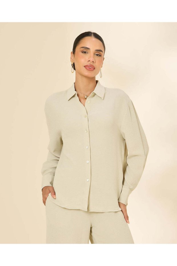 Women Green Long Sleeve Blouse