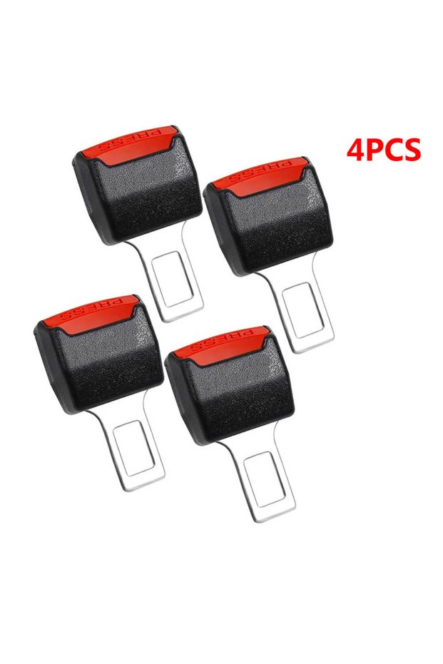 4pcs 2PC Car Seat Belt Clip Extender Safety Seatbelt Lock Buckle Plug Thick Insert Socket Extender S