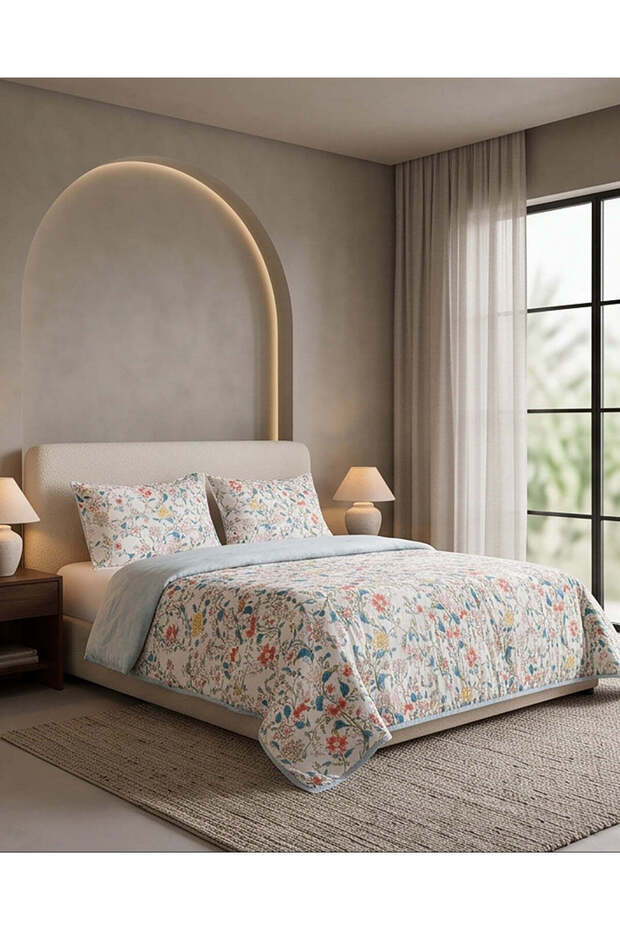 Assorted 3-Piece Floral Print Quilt King Size