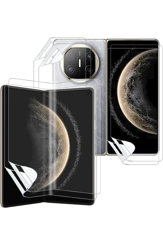 [2+2+2] Hydrogel Screen Protector Compatible with HUAWEI Mate X6 Foldable Smartphone, 2 Front & 2 In