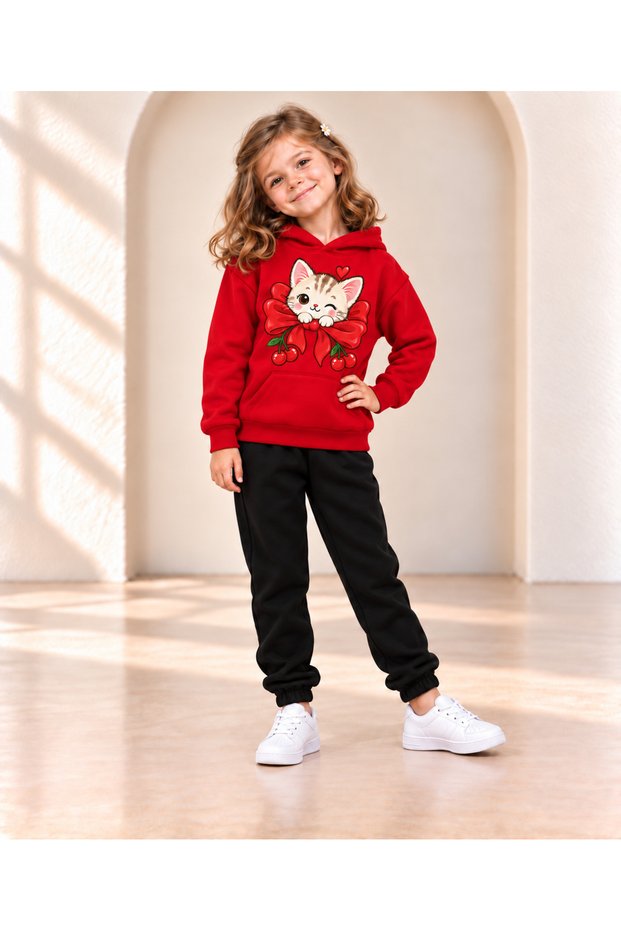 Winter Children's Tracksuit Unisex. (Winking Cat)