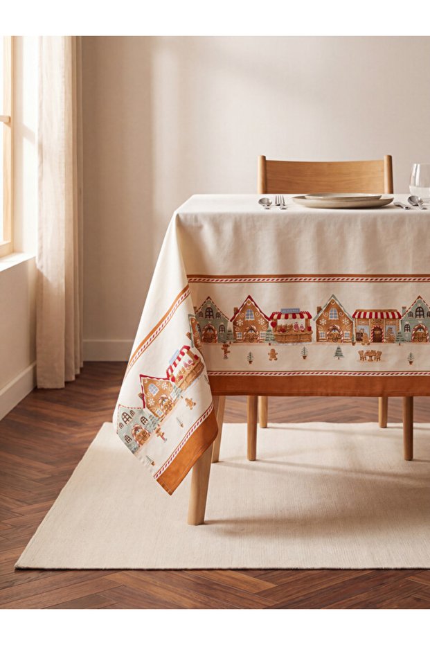 Rmz Gi̇yi̇m Farki̇yla Christmas Themed Tablecloth 150X200 cm
