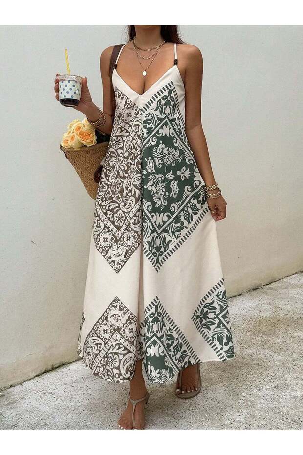 Rochie maxi, mix culori