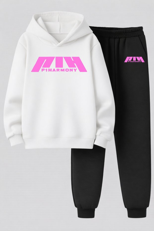 P1 Harmony K-Pop Group Printed 3-Yarn Quality Sweatshirt and Sweatpants Children's Top-Bottom Set