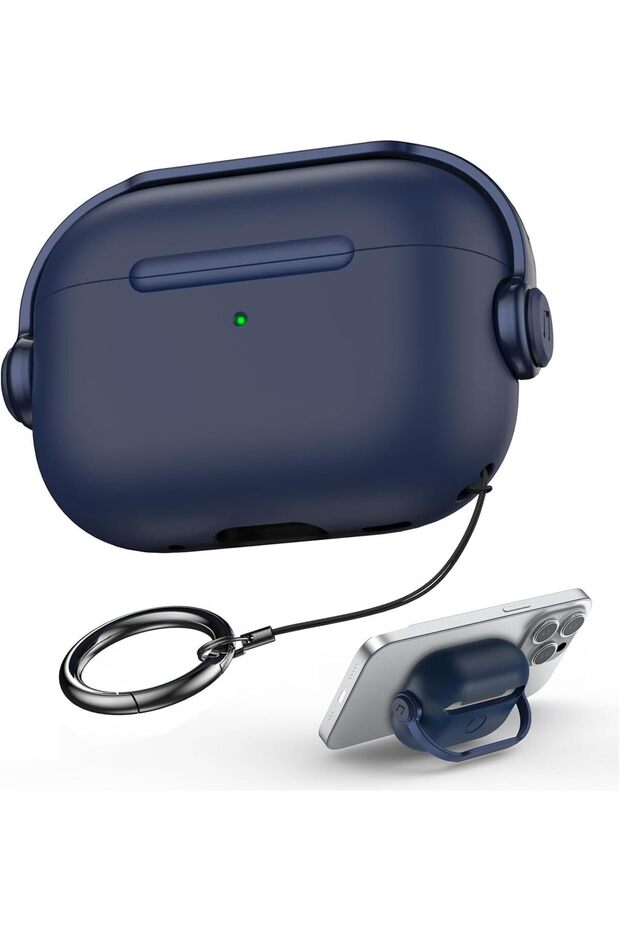 غطاء حماية لسماعات Airpods Pro 3 مع قفل آمن وسلسلة مفاتيح، غلاف واقي لسماعات الأذن الموسيقية