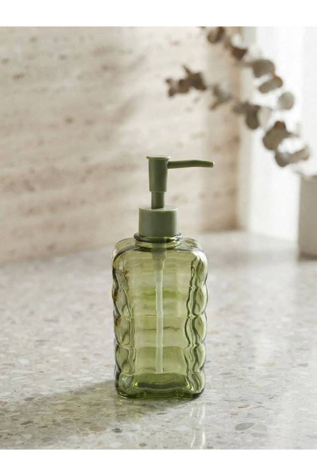 Kardelen Decorative Green Square Soap Dispenser Detergent Dispenser