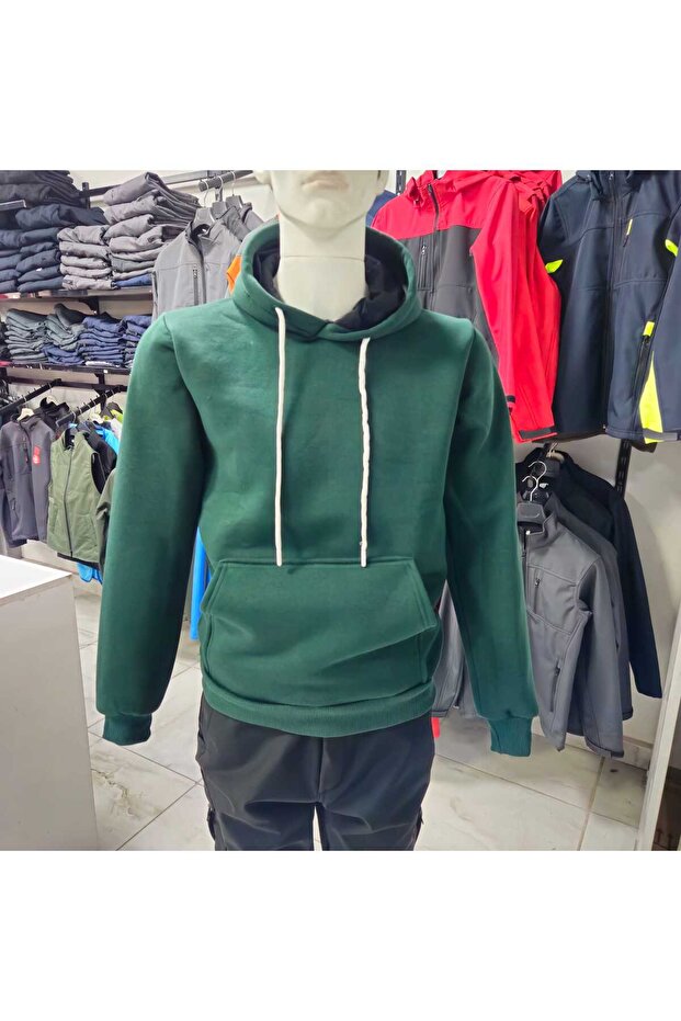 KAPÜŞONLU KANGURU CEPLİ BASİC ERKEK SWEATSHİRT
