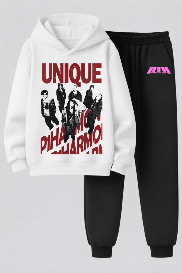 P1 Harmony K-Pop Group Printed 3-Yarn Quality Sweatshirt and Sweatpants Children's Top-Bottom Set