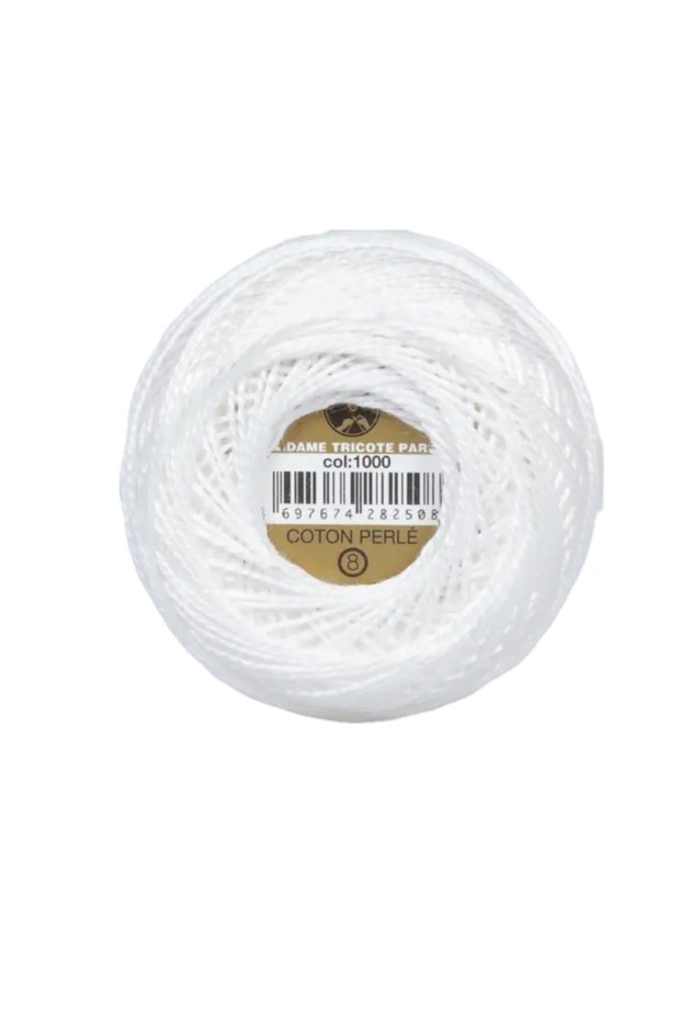 1 piece ören coton perle 8 100% mercerized hand embroidery knitting yarn - color: 1000