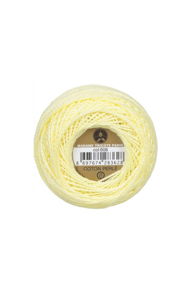 1 Piece Örenbayan Coton Perle 8 100% Mercerized Hand Embroidery Knitting Yarn - Color: 608