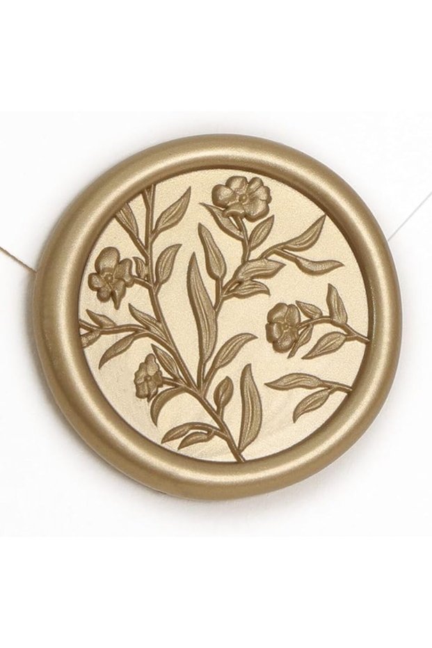 TD372-30pcs Wax Seal Stickers - 3D Floral Wedding Invitation Envelope Seals, 30 Self-Adhesive Sticke
