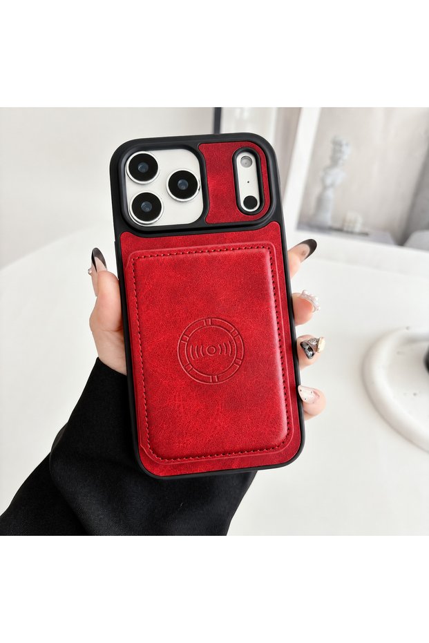 Magnetic Leather Case for iPhone 18 Pro (6.3 Inches) with Card Holder, Wallet, and Stand Function