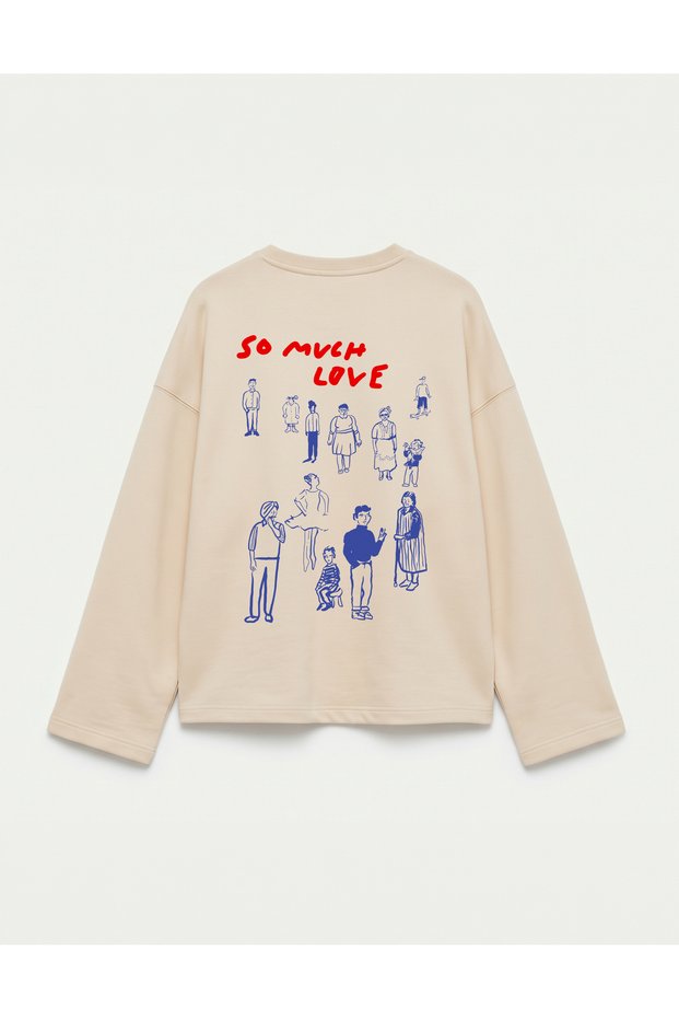 Oversize 100% Cotton 3 Thread Sweatshirt - so Much Love