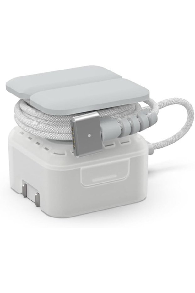 منظم أسلاك متوافق مع شاحن ماك بوك، وحافظة واقية لمحول طاقة ماج سيف USB-C لأجهزة ماك