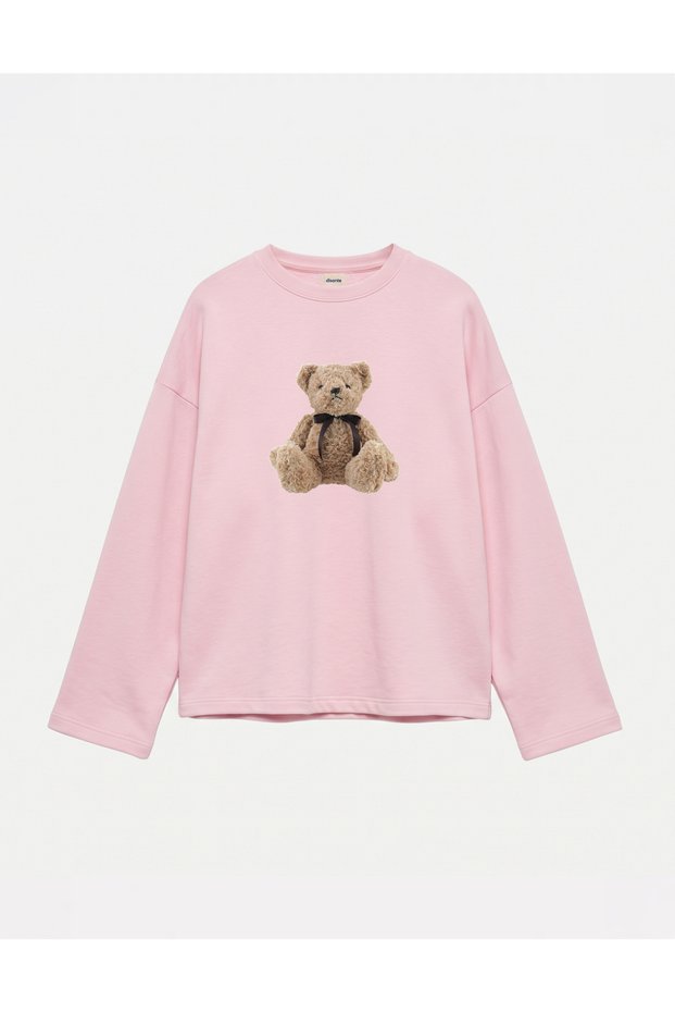 Oversize 100% Cotton 3 Thread Sweatshirt - Teddy