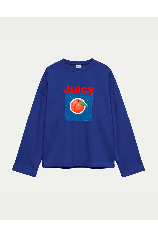 Oversize 100% Cotton 3 Thread Sweatshirt - Juicy