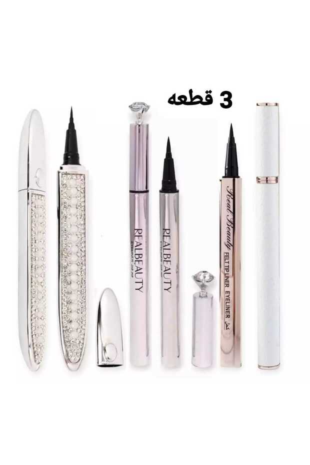 مجموعة قلم كحل سائل أسود 3 قطعه