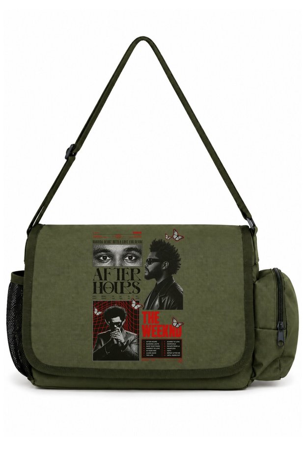 The Weeknd Rapper Singer Printed School, Sports, Office Multi-Purpose Messenger Bag